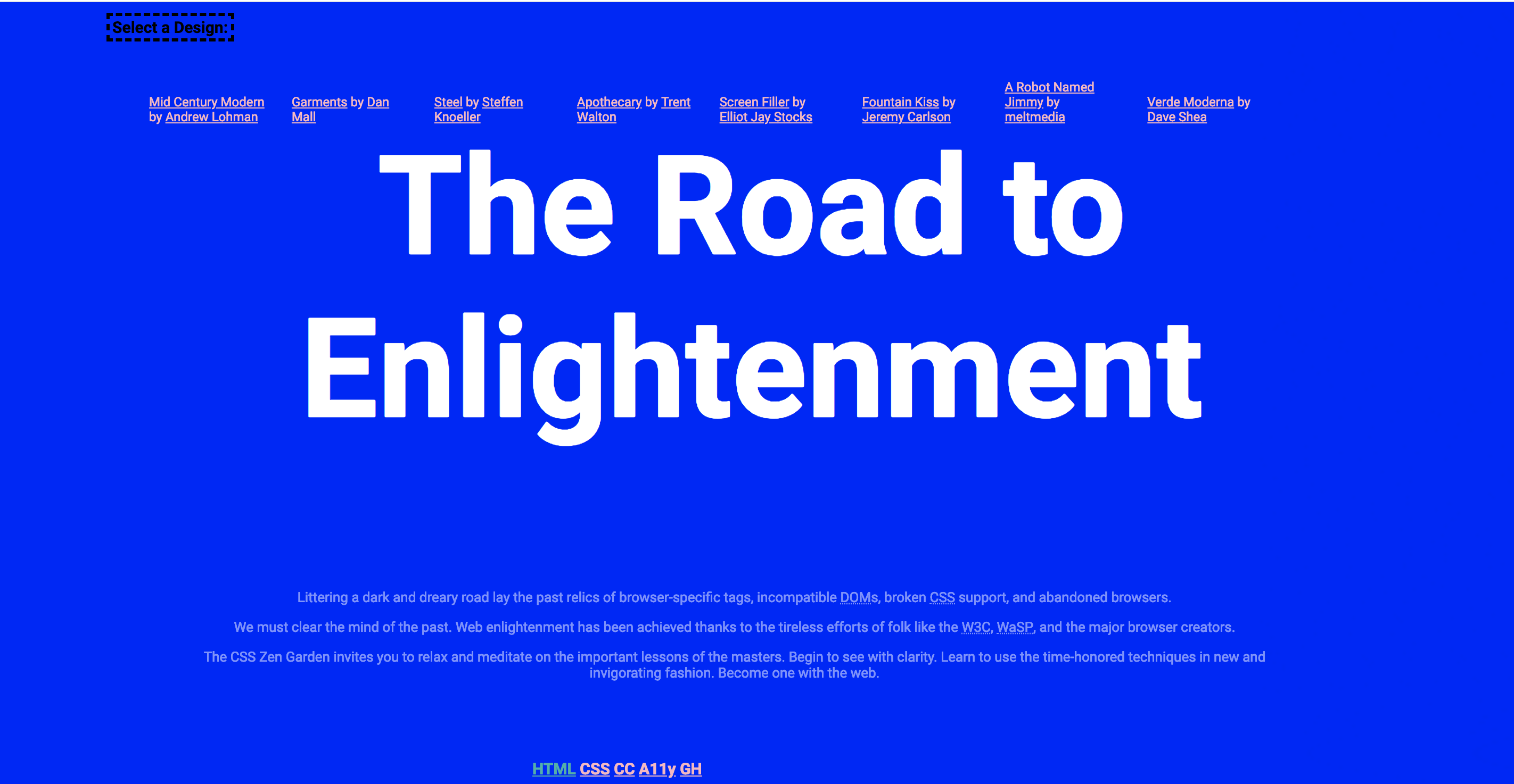 css zen garden project screenshot 1