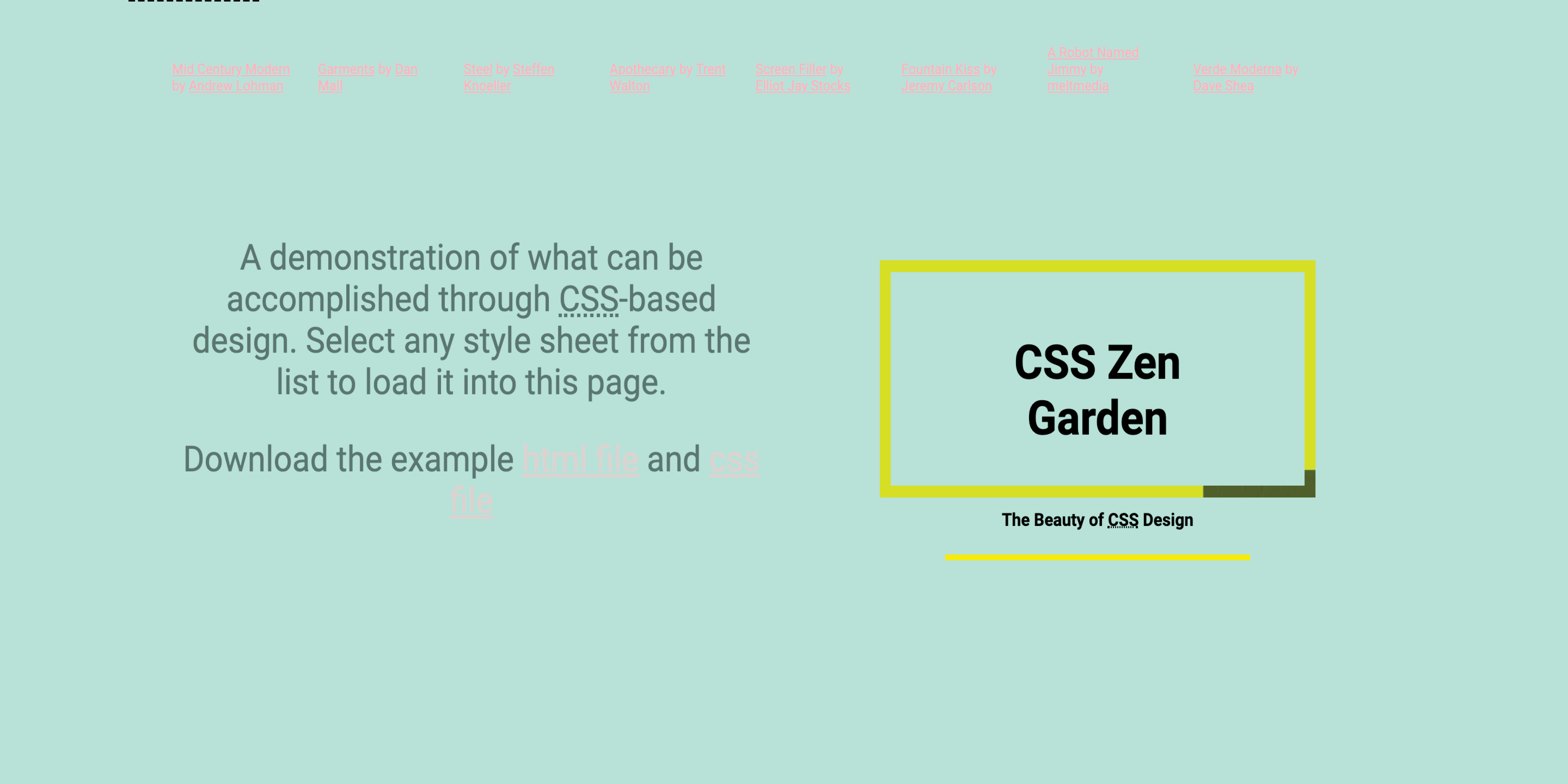 css zen garden screenshot 2