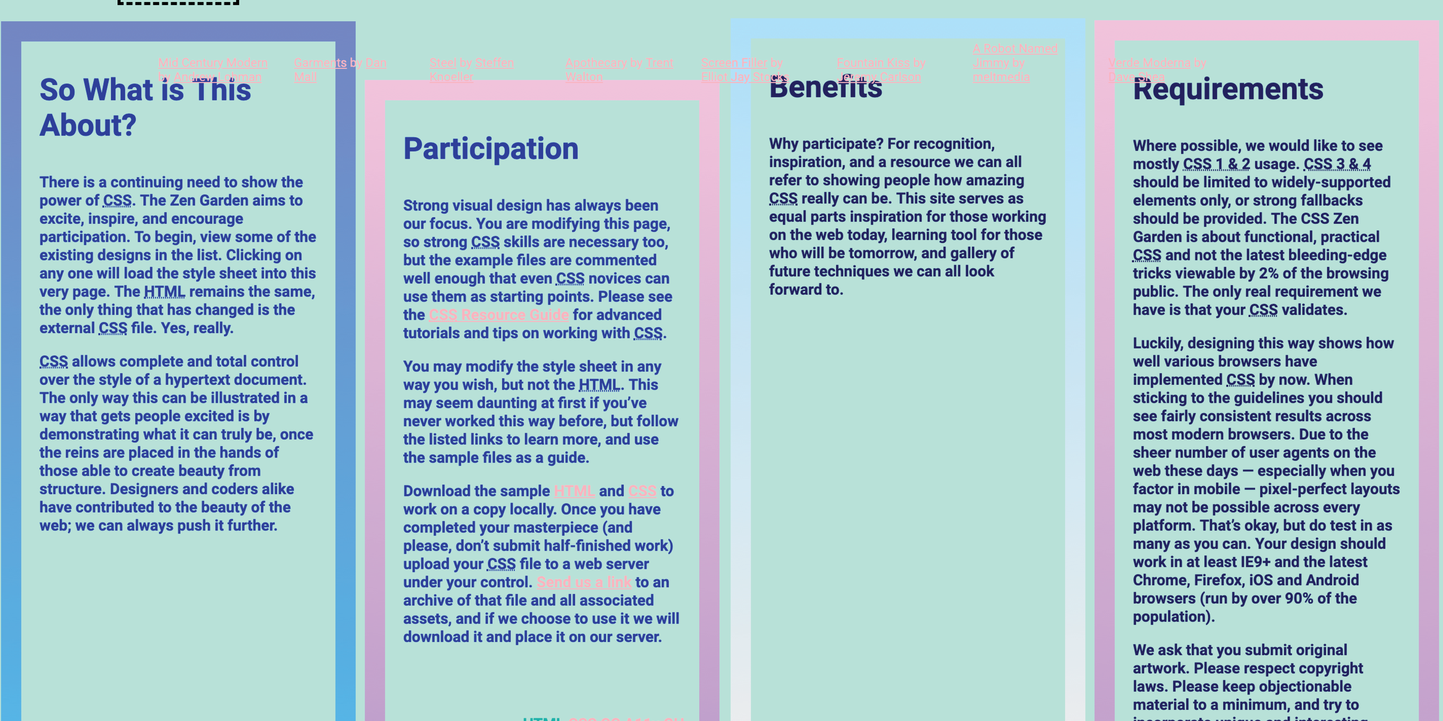 css zen garden screenshot 3
